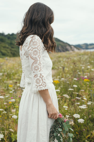 'Rae' flared sleeve lace top