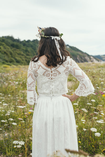'Rae' flared sleeve lace top