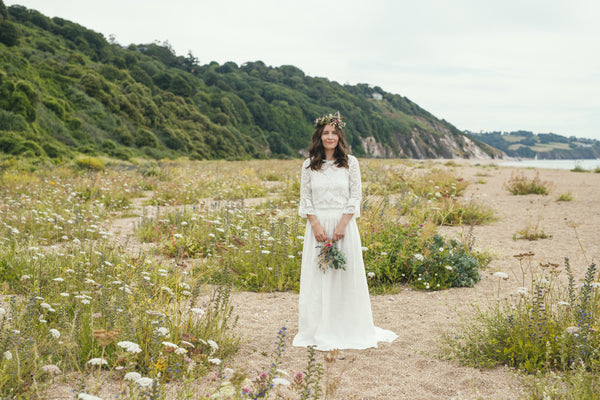 'June' lightweight linen bridal skirt