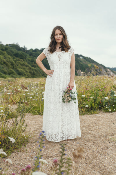 'Petal' loose fitting cotton lace dress