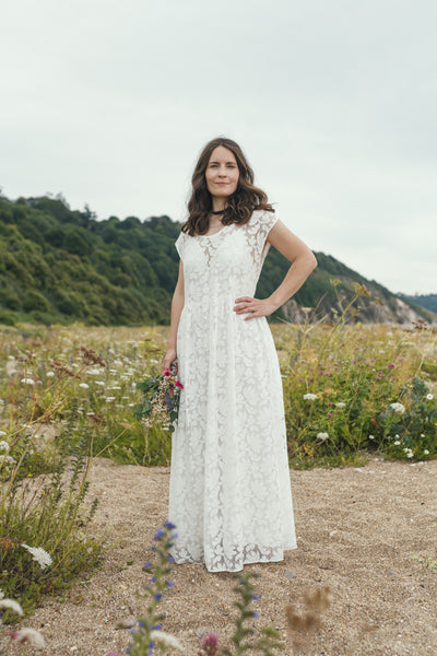 'Petal' loose fitting cotton lace dress