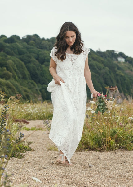 'Petal' loose fitting cotton lace dress