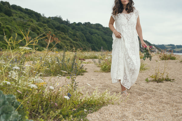 'Petal' loose fitting cotton lace dress