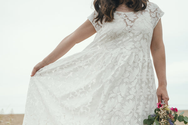 'Petal' loose fitting cotton lace dress