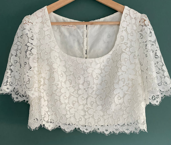 ‘Daisy' organic cotton lace top
