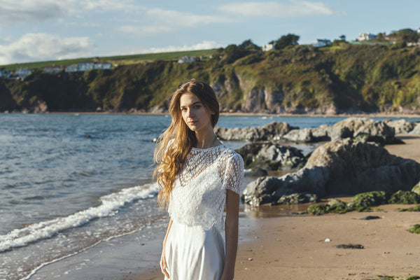 ‘Iris' Long Hemp Silk Wedding Dress