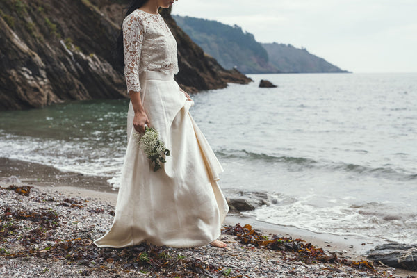 ‘Florence' Hemp/silk bridal skirt