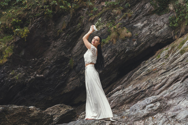 'Ellie' Hemp/silk bridal skirt