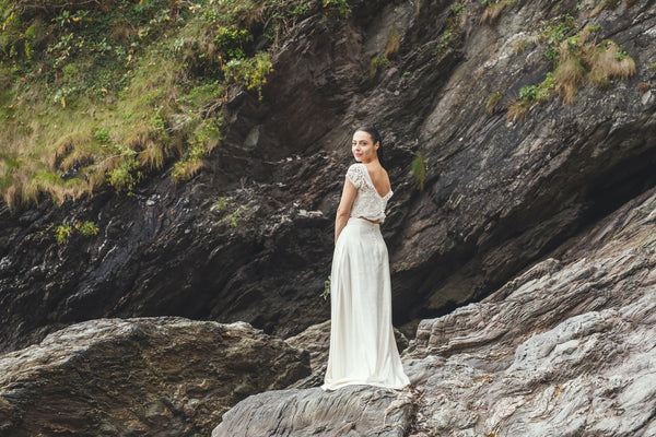 'Ellie' Hemp/silk bridal skirt