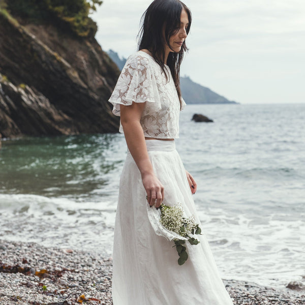 ‘Ithaca' linen bridal skirt