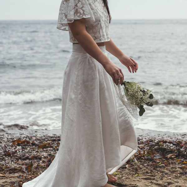 ‘Ithaca' linen bridal skirt