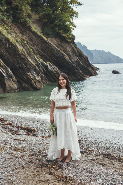‘Petal' cotton lace top