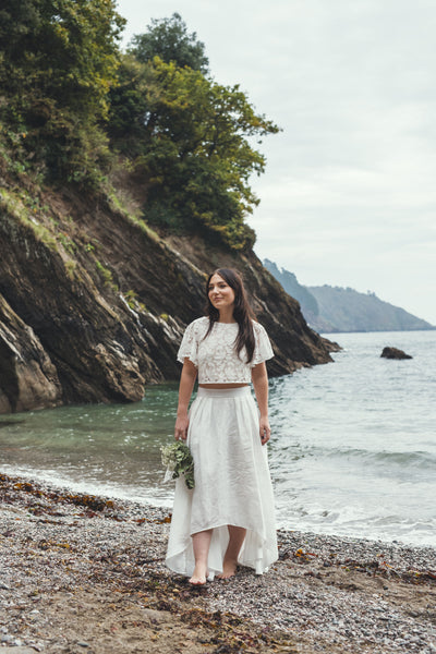 ‘Petal' cotton lace top