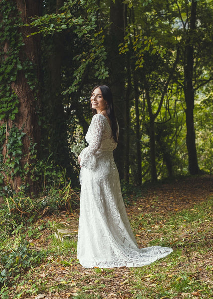 ‘Isla' cotton lace bridal dress