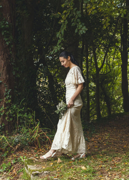 ‘Emily' cotton lace bridal dress