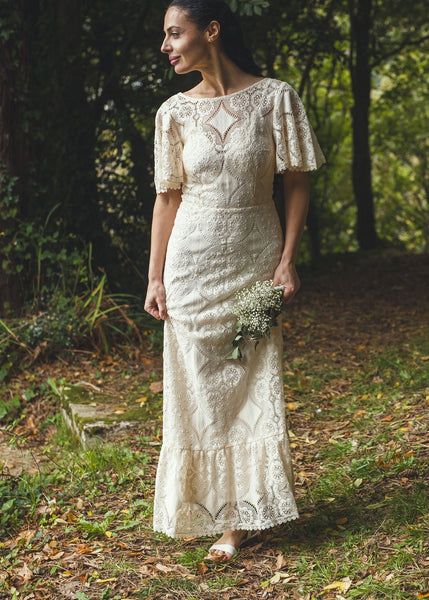 ‘Emily' cotton lace bridal dress
