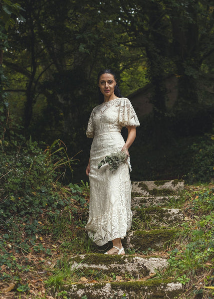 ‘Emily' cotton lace bridal dress