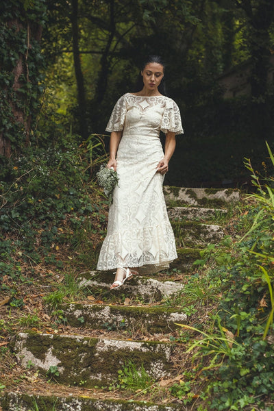 ‘Emily' cotton lace bridal dress