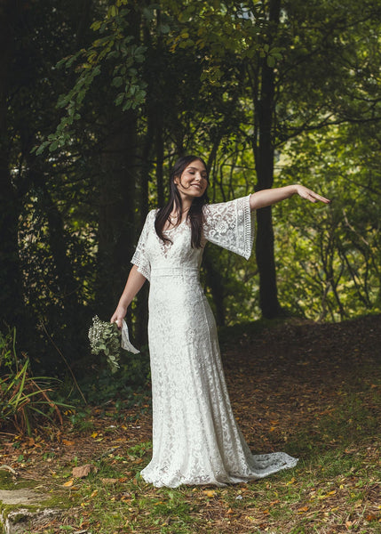 'Georgia' cotton lace bridal dress