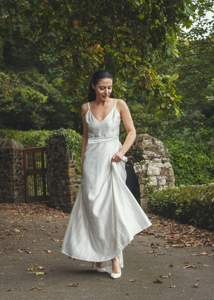 ‘Iris' Long Hemp Silk Wedding Dress