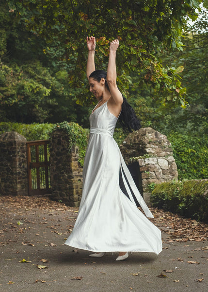 ‘Iris' Long Hemp Silk Wedding Dress