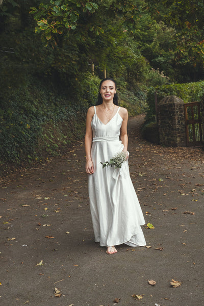‘Iris' Long Hemp Silk Wedding Dress