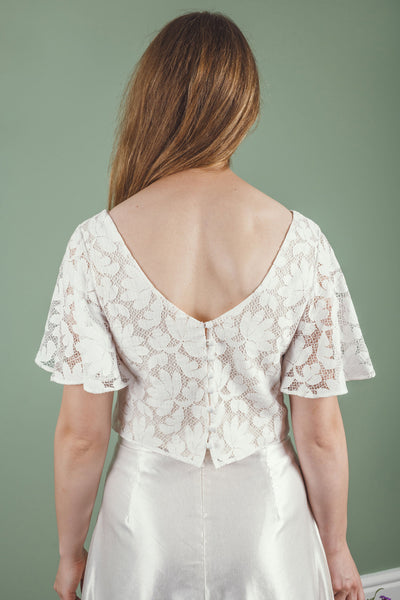 ‘Petal' cotton lace top