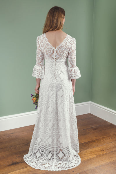 ‘Isla' cotton lace bridal dress