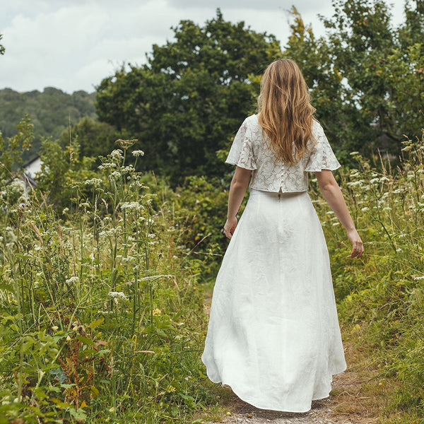 ‘Ithaca' linen bridal skirt