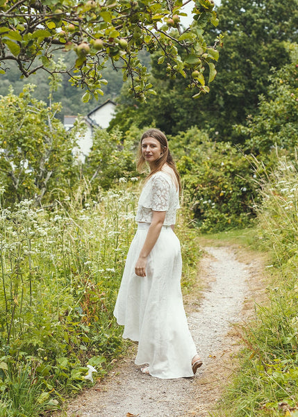‘Ithaca' linen bridal skirt