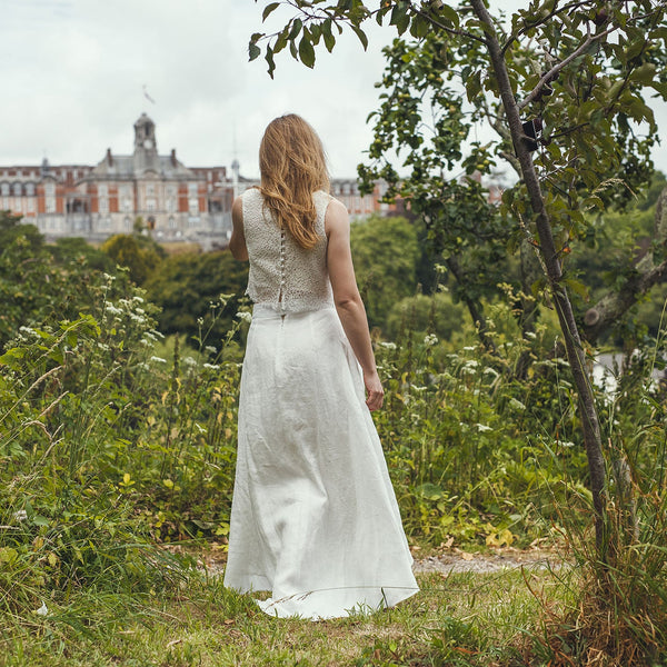 ‘Ithaca' linen bridal skirt