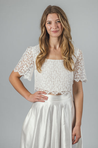 ‘Daisy' organic cotton lace top