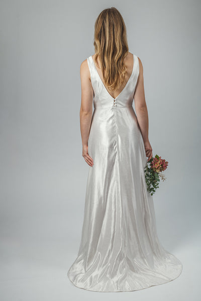 'Brooke' Long Hemp Silk Wedding Dress