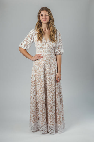 'Elodie' cotton lace dress