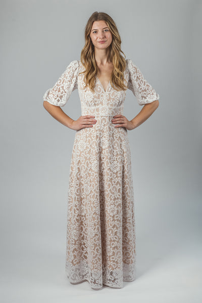 'Elodie' cotton lace dress