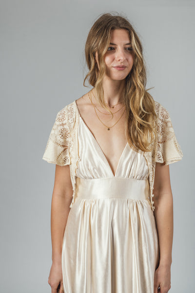‘Sennen’ cotton lace shrug/ cardigan