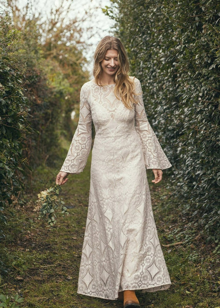 'Forest' cotton lace dress