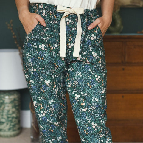 Ditsy garden organic cotton pyjamas trousers
