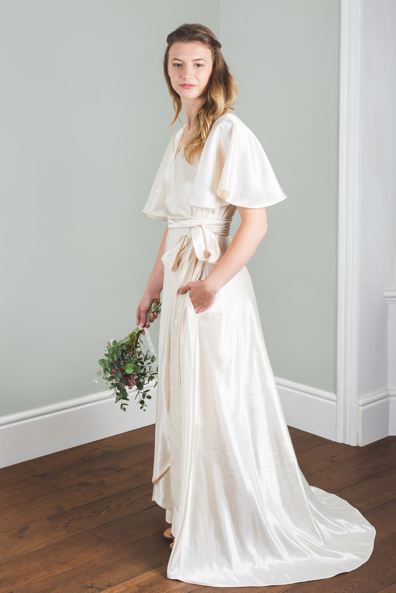 Silk vintage new arrivals wedding dress