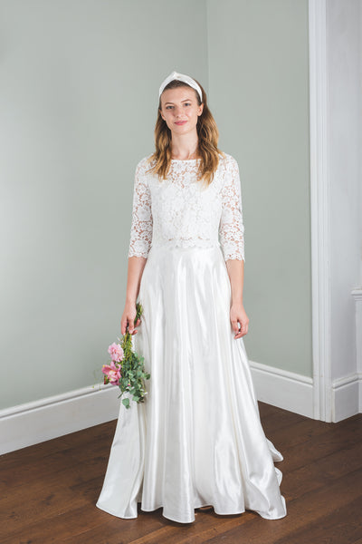 'Katarina' organic cotton/silk bridal skirt