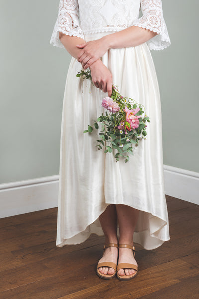 'Joy' hemp/silk bridal skirt