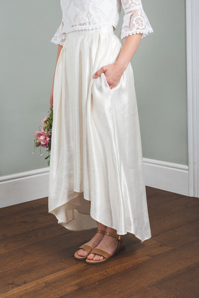 'Joy' hemp/silk bridal skirt