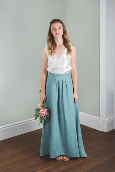 'Devon' linen bridal skirt