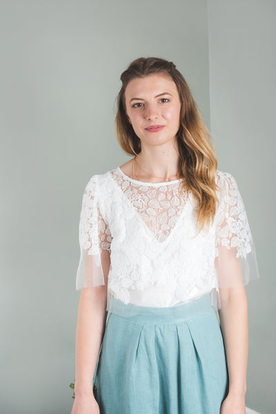 'Devon' linen bridal skirt