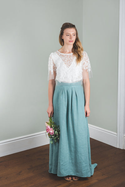 'Devon' linen bridal skirt