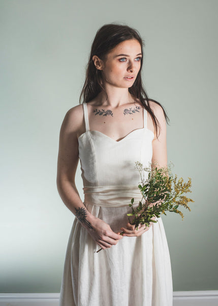 'Sweetheart' Linen Dress