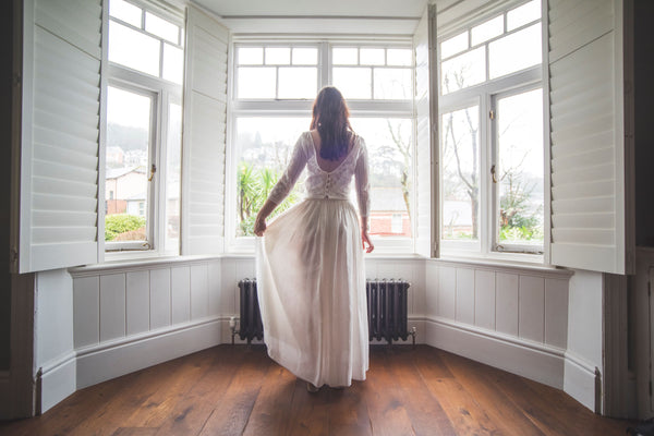 'Lola' Long hemp/silk skirt