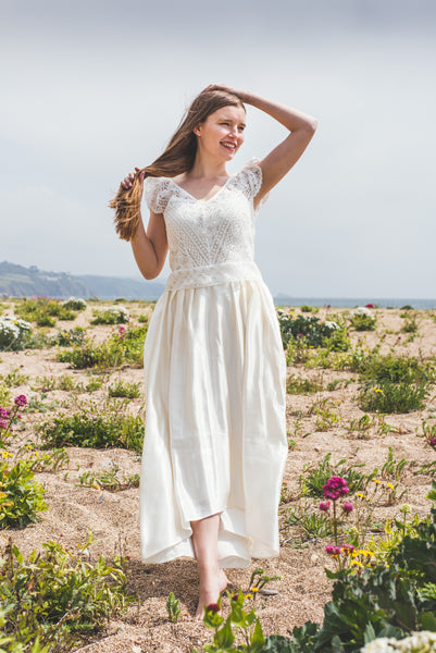 'Joy' hemp/silk bridal skirt