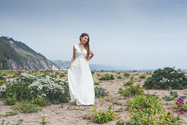 'Eliza' Hemp/silk bridal dress