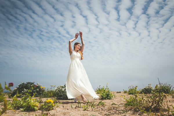 'Eliza' Hemp/silk bridal dress